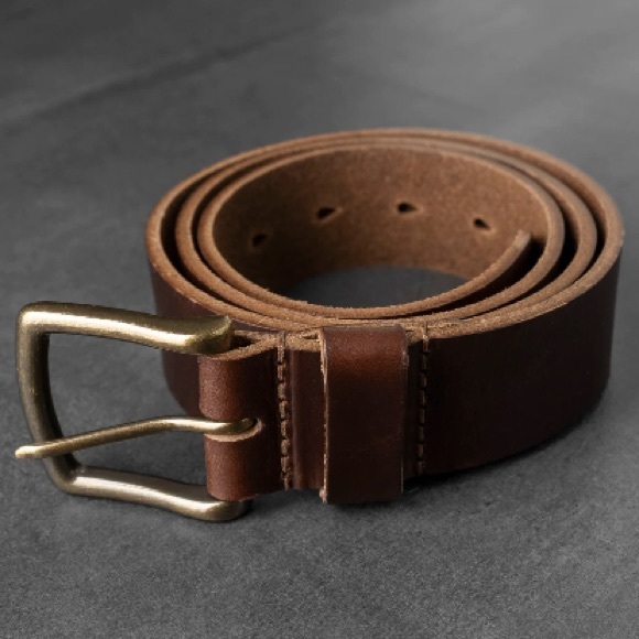 Ashland Horween Real Brown Leather Belt OS - Picture 1 of 13